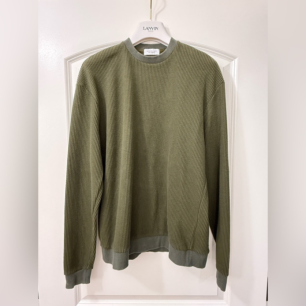 John Elliott Olive Crewneck Sweater